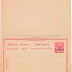 Deutsch-Ostafrika - 5 P./10 Pfg. Krone/Adler Antwort-GA-Karte Dar-Es-Salam 1896