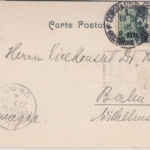 DP Türkei - 10 P. a. 5 Pfg. Germania/Reichspost Type II, Paar Constantinopel