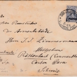 DP Türkei - 1 P. a. 20 Pfg. Germania/Reichspost Dienstbrief i.d. SCHWEIZ 1902