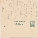 Deutsch-Südwestafrika - 5 Pfg. Schiffszeichnung Antwort-GA-Karte Rehboth 1905 n.