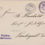 DR - Dresden 1898, Königliche Angelegenheit/Kgl. Hofgärten Brief n. Laubegast