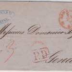 NDP - Hamburg 1 F 1871, roter Franco-Stpl. a. Brief n. ITALIEN, ohne Inhalt