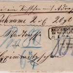 DR - Reichenbach i. Vogtland, Ra3 a. Nachnahme-Paketbegleitbrief 1873 n.