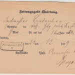 DR - Spremberg, apt. Innendienst-Ra2 a. Zeitungsquittung 1879