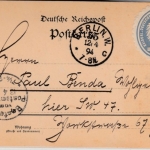 DR - Berlin W35 Fernsprechamt Papiersiegel Ortskarte (Gebührenerstattung) 1894