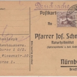Oberschlesien - 2x25 Pfg. Drucksachenkarte Hindenburg - Nürnberg 8.6.22
