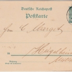 DR - Zell (Wiesenthal) 1892, KOS a. 5 Pfg. GA-Karte n. Hügelheim