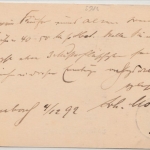 DR - Zell (Wiesenthal) 1892, KOS a. 5 Pfg. GA-Karte n. Hügelheim