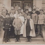 Bayern - Amberg 1915, sw-Fotokarte Militärpfarrer Feldpostkarte n. München