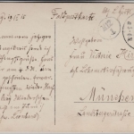 Bayern - Amberg 1915, sw-Fotokarte Militärpfarrer Feldpostkarte n. München