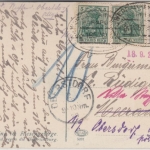 DR - Werdau Annaberg Zug 1957 Bahnpost Karte n. Meerane 1920 Lagergebühr !