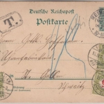 DR - 5 Pfg. K/A GA-Karte i.d. SCHWEIZ Nachporto KOS Reinsdorf St. Gallen 1899