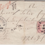 Bayern 3 Kr. Wappen gez. Charge-Brief K1 Waldmünchen Vilshofen 1871 hds. 7x rec
