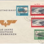 DDR 125 Jahre Dt. Eisenbahn Satz (inkl. geschn. Marke) Schmuck-FDC 5.12.60