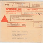 BRD 3x50 Pfg. I&T Aushändigungsgebühr Nachnahme-Paketkarte Lörrach 1976