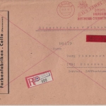 Alliierte Besetzung - Celle 1948 164 Pfg AFS Eilboten Einschreibebrief n München