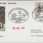 BRD - 60 Pfg. Gluck Bogenecke FORMNUMMER 3 Luftpostkarte LH 1st-Flug Frankfurt