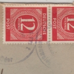 Alliierte Besetzung - Bad Freienwalde Notstempel Brief n. Bremen 2x12 Pfg Ziffer