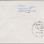 England - Field Post Office 734 Zuleitungspost LH 1st-Flug Abu Dhabi Riyadh 1990