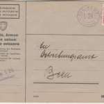 Schweiz - 20 Rp. Landschaften Militärsache Brief Füs.Kp. I/26 n. Bern 1941