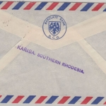 Rhodesia Nyassa - 9 P. Elizabeth Paar Luftpostbrief n. ITALIEN Kariba Como 1948