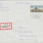 Berlin - ATM 280 Einzelfrankatur Einschreibebrief n. Amberg Berlin 12 1987
