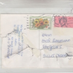 BRD - Crash cover Postkarte Köln Straubing 1994 Bundespost Kunststoffhülle