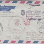 Berlin - Jub. Luftpost n. Ankara Zuleitungspost LH 1st-Flug Ankara Baghdad 1974