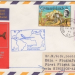 Cayman Islands - Zuleitungspost Luftpostbrief LH 1st-Flug Kingston - Köln 1974