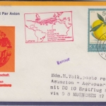 Zypern - 50+50 M. Früchte Zuleitungspost 1st-Flug München Asuncion 1974