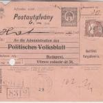Ungarn/Serbien - 2 F. Postanweisung + 20 F. Zusatz Lázárföld Budapest 1916