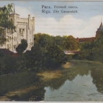 Lettland Baltikum - Riga Gasanstalt farb. Ansichtskarte gelaufen 1912 Latvia