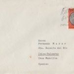 BRD - 2x20 Pfg. 10 J. Deutsche Mark Brief n. SPANIEN Stuttgart Ibizza 1958