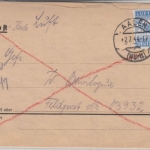 DR - Luftfeldpost dst. Zulassungsmarke Aalen - FpNr. 03932D 2.7.44 Faltbrief
