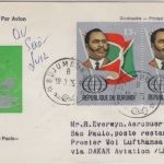 Burundi - 2x13 F. 10 J. Unabhängigkeit Luftpost Drucksache Bujumbura 1975