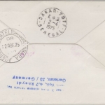 Mali - 130 a. 100 F. Apollo Zuleitungspost Luftpostbrief Bamako 1975 LH-1st-Flug