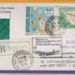 Afar u Issa - 10 F. Basketball u.a. Zuleitungspost Lupo-Einschreiben Djibouti