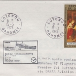 Dahomey - 85 F. Weihnachten Zuleitungspost Lupo-Brief Einschreiben Cotonou 1976