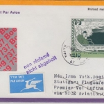 Israel - 2,10 L. Gemälde Zuleitungspost Lupo-Brief Haiffa 1977 LH-Erstflug