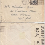 New Zealand - 4 P. Mitre Park Zensurbrief Auckland New York/USA Zensurverschluss