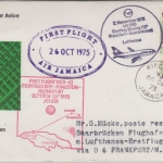 Jamaika - Doppel-Zuleitungspost Air Jamaica 1st-Flug/LH1st-Flug FFM Saarbrücken