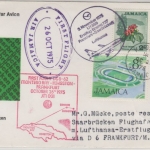 Jamaika - Zuleitungspost Air Jamaica 1st-Flug a. LH1st-Flug FFM Saarbrücken 1975