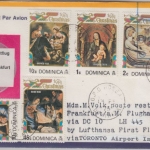 Dominica - Zuleitungspost Lufthansa Erstflug 1st-Flug Toronto - FFM 1975