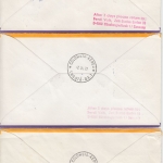 Monserrat - Weihnachten 1976 3 Werte/3 Luftpostbriefe Zuleitungspost LH-1st-Flug