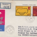 Monserrat - 20+35 C. Frühkaribische Kultur Luftpost Einschreiben Plymouth 1975