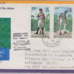 Monserrat - Zuleitungspost LH-1st-Flug Faro Frankfurt 1979 Militäruniformen