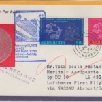 Barbados - Zuleitungspost Lufthansa 1st-Flug Nassau - Merida 1975 100 J. UPU