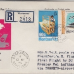 Barbados - 60 C. Webstuhl u.a. Luftpost Einschreiben Plymouth 1975