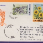 Antigua Barbuda - Zuleitungspost LH 1st-Flug Bogota - New York/JFK 1978