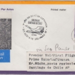 Antigua Barbuda - Zuleitungspost LH 1st-Flug Sao Paulo - Santiago 1978 Wright